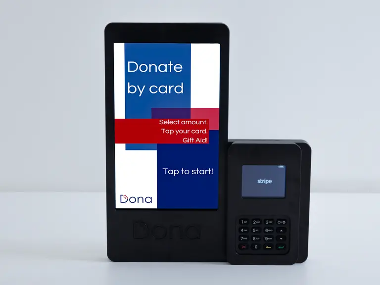 The digital donation terminal and keypad for card donations