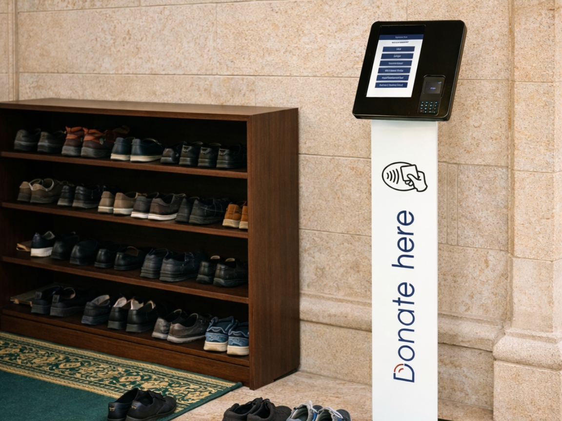 Fundraising for Mosques during Ramadan Kareen - Dona Donation Terminals Entrances