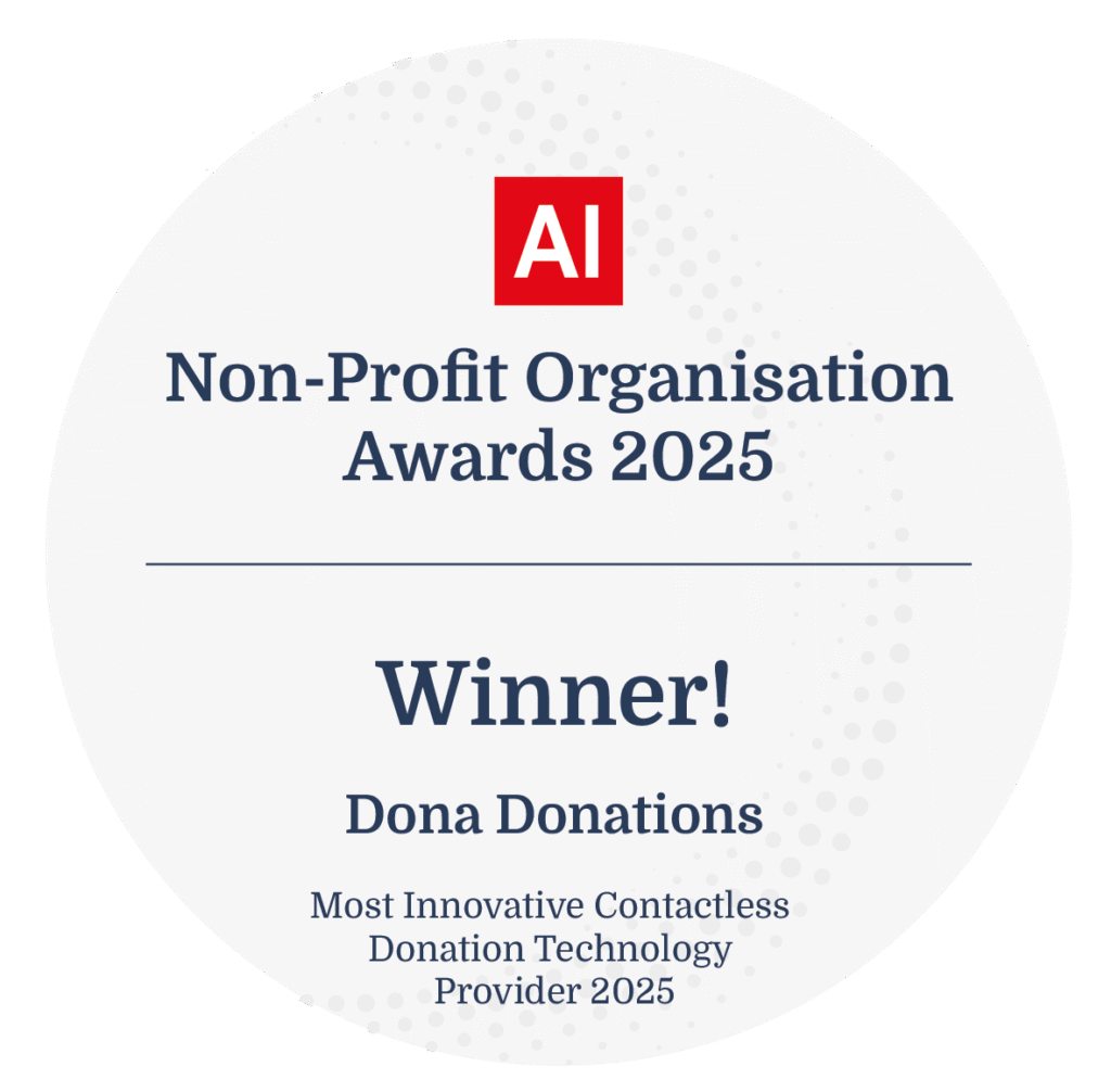 Dona non profit award winner logo