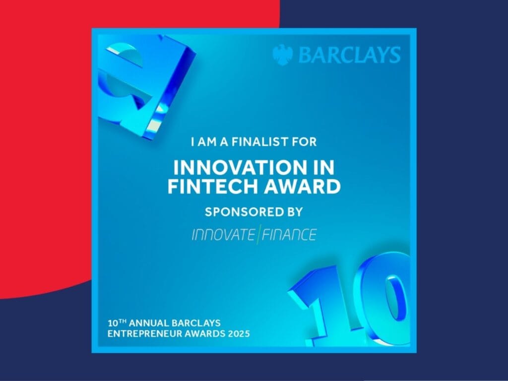 Innovation in Fintech Award for Dona - recognition by Barclays of best donation machines for charities