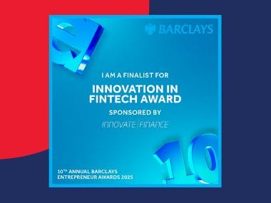 Innovation in Fintech Award for Dona Donations - Barclays recognition of best donation systems for charities