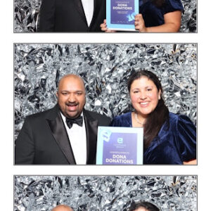 Elroy Fernandes and Ellen Watts at the Barclays Entrepreneur Awards 2025 Dona Donations Highly Commended